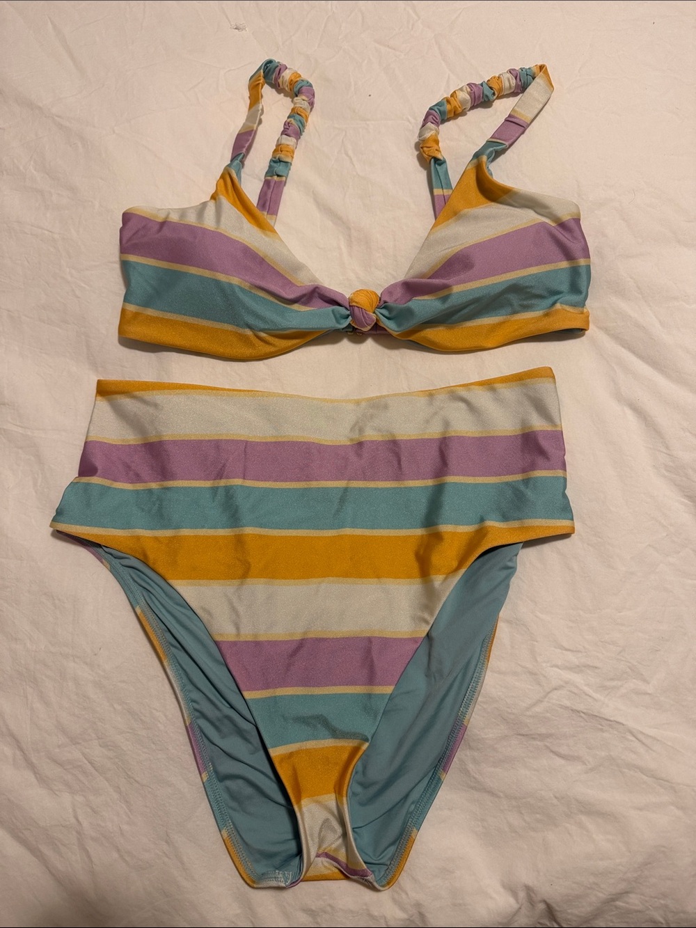 Chelsea & Violet Striped Bikini Set